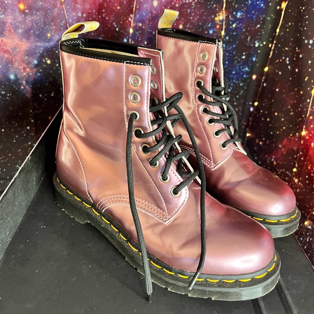 Metallic Pink Vegan Doc Marten’s Size Womens 8